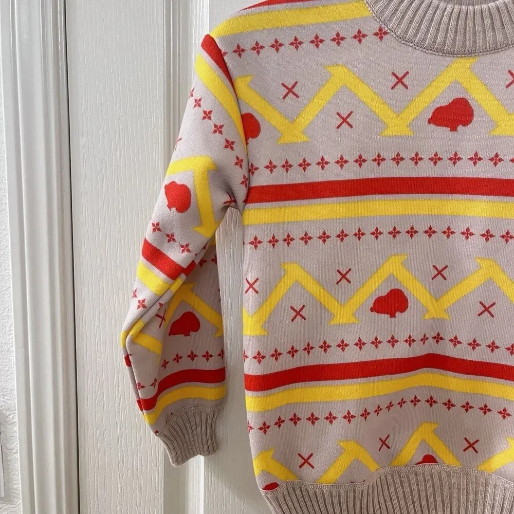 Peanuts Snoopy Fair Isle Sweater Sweatshirt Kids Size 140 US 9-11 NWT